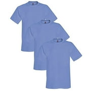 HANES Mens ComfortBlend EcoSmart Crewneck T-Shirt (Pack of 3) 3 Carolina Blue