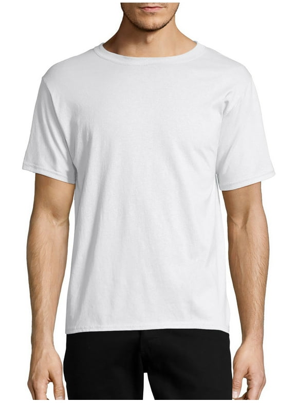 Hanes Mens ComfortBlend EcoSmart Short-Sleeve T-Shirt Pack of Three Medium White