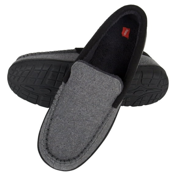 Hanes Mens ComfortSoft Memory Foam Moccasin Slipper House Shoe