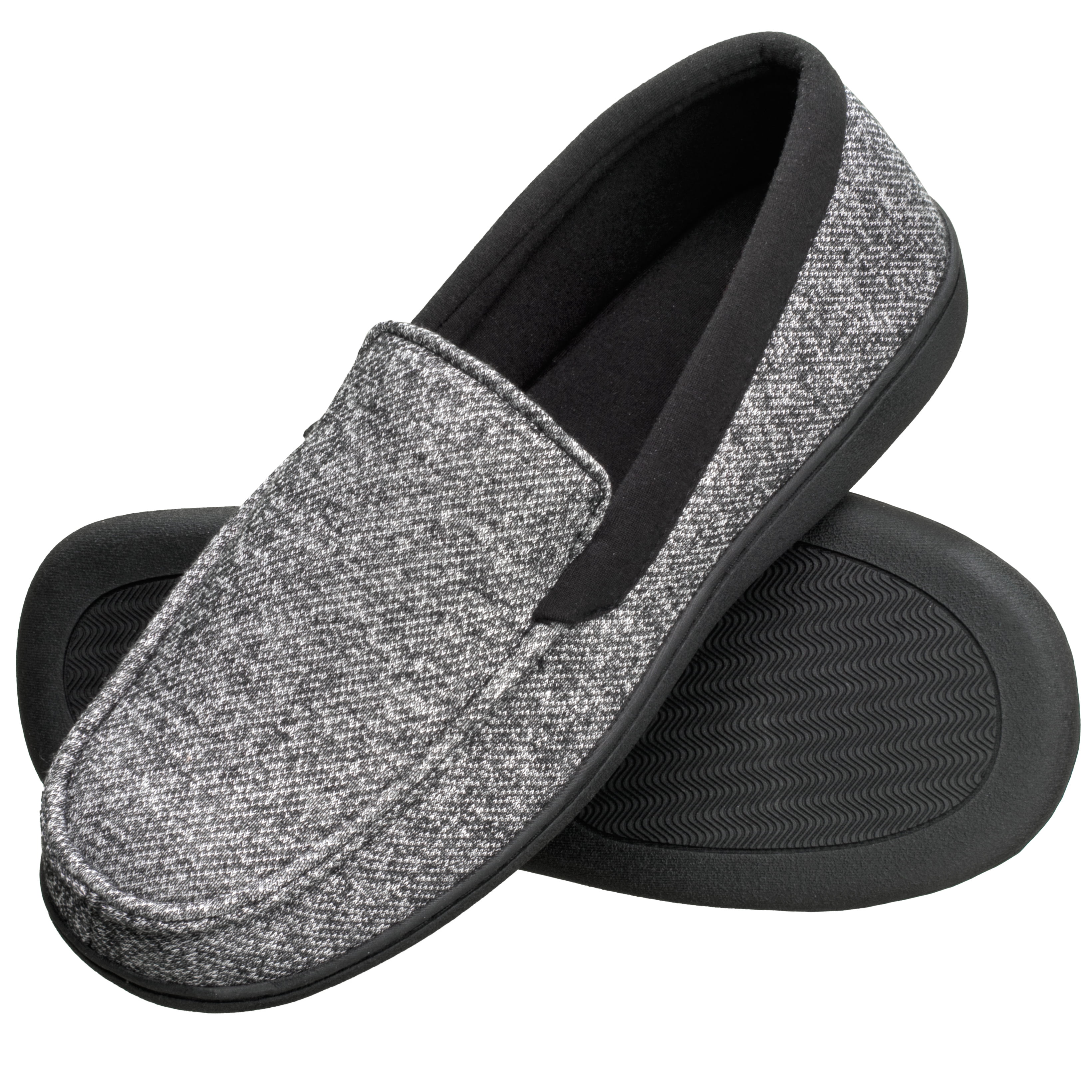 Hanes Mens ComfortSoft Memory Foam Moccasin Slipper House Shoe ...