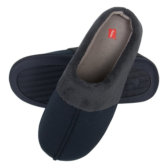 Hanes Mens ComfortSoft Memory Foam Padded Indoor/Outdoor Clog Slipper