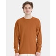 thumbnail image 1 of Hanes Mens ComfortWash Garment Dyed Long Sleeve Tee, S, Texas Orange, 1 of 5