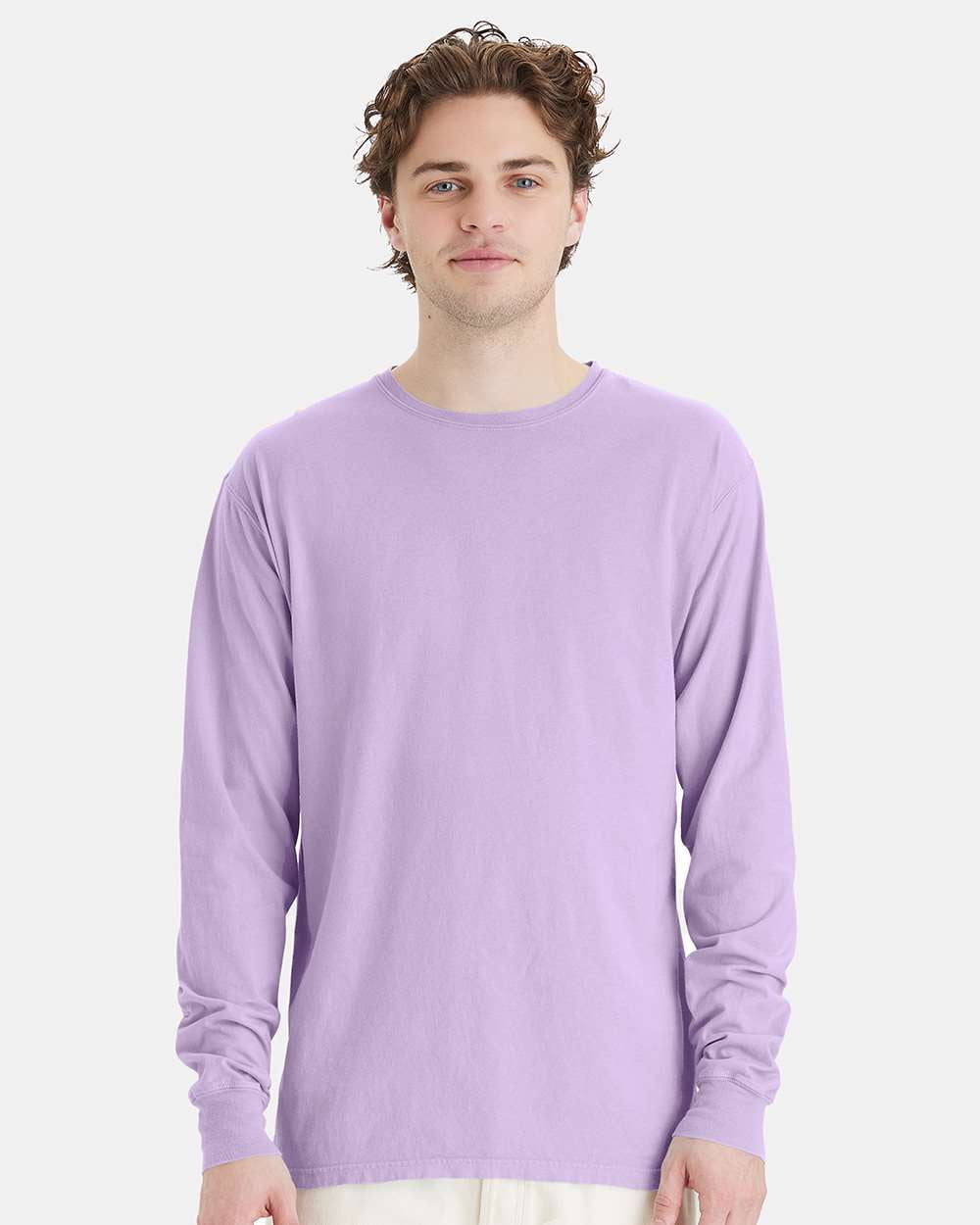 ★MUCENT★ Essential Lettering Loose Fit Long Sleeve Man to Hanes Mens ComfortWash Garment Dyed Long Sleeve Tee, XL