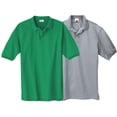 thumbnail image 1 of Hanes Mens Cotton-Blend EcoSmart® Jersey Polo (Pack of 2) (1 Kelly Green / 1 Light Steel), 1 of 1