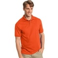 thumbnail image 1 of Hanes Mens Cotton-Blend EcoSmart® Jersey Polo (Pack of 3) 3 Orange, 1 of 1