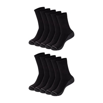 Hanes Mens Crew Socks Pack, 10-Pack, Max Cushion Moisture-Wicking Sock
