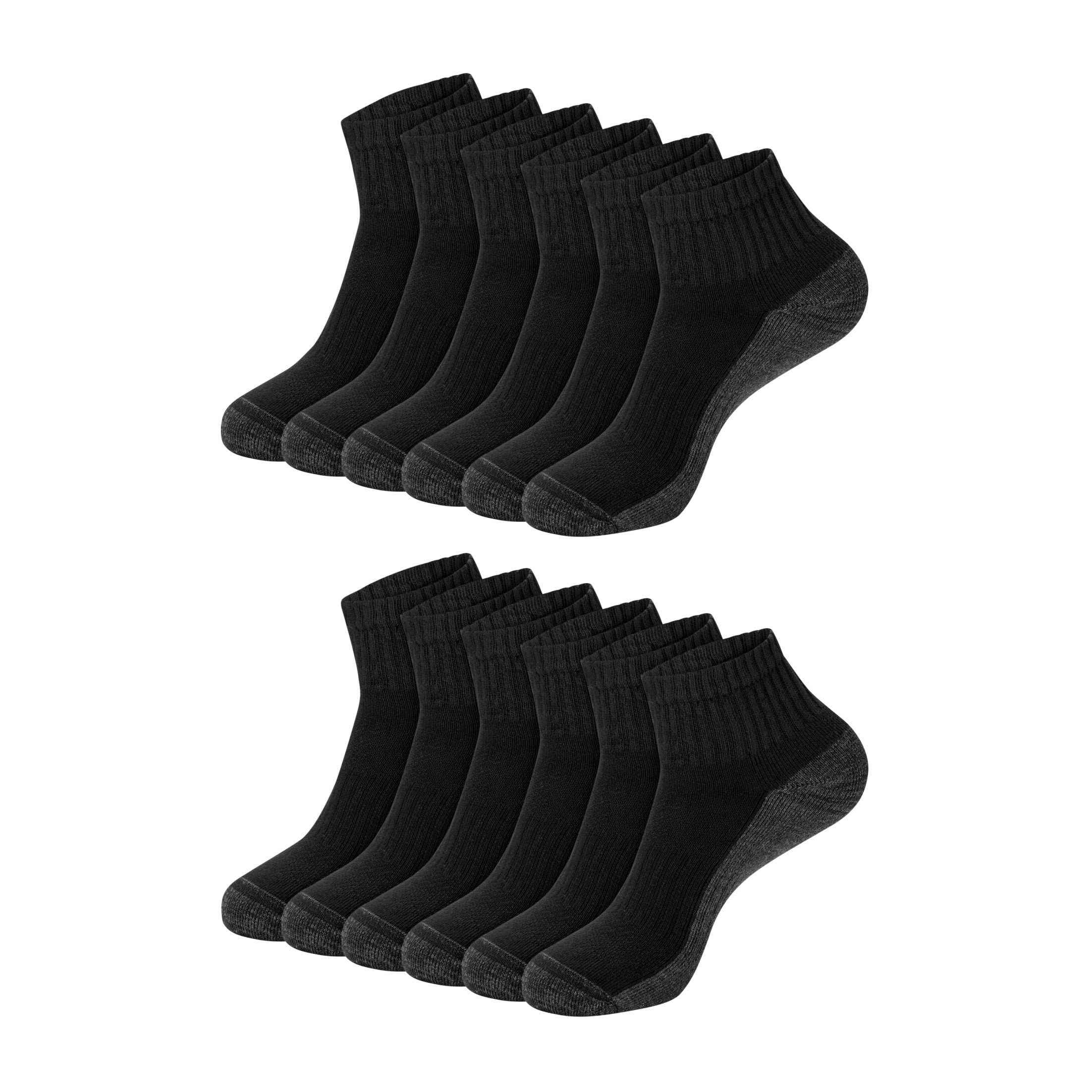 Hanes Mens Crew Socks Pack, 12-Pack, X-Temp Cushioned Socks for Men, Moisture-Wicking for big & tall men