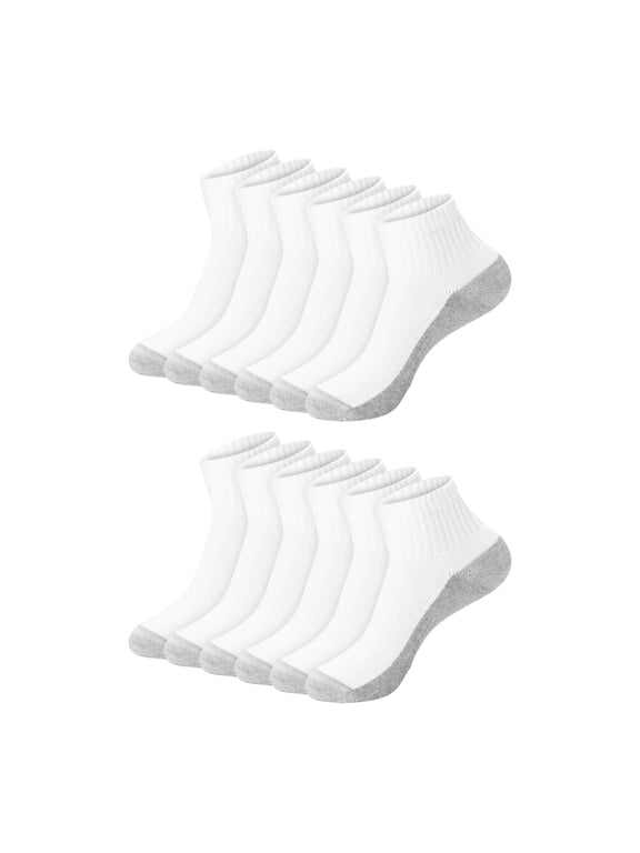 Men's Ankle Socks Pack - 12-Pack - X-Temp Cushioned - Regular & Extended Sizes Available
