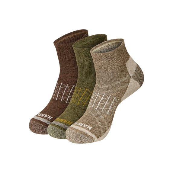 Hanes Mens Cushioned Performance Socks 3-Pack, Absolute Outdoor
