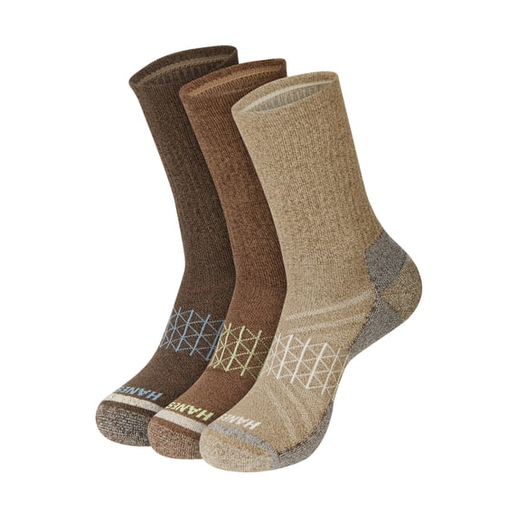 Hanes Mens Cushioned Performance Socks 3-Pack, Absolute Outdoor