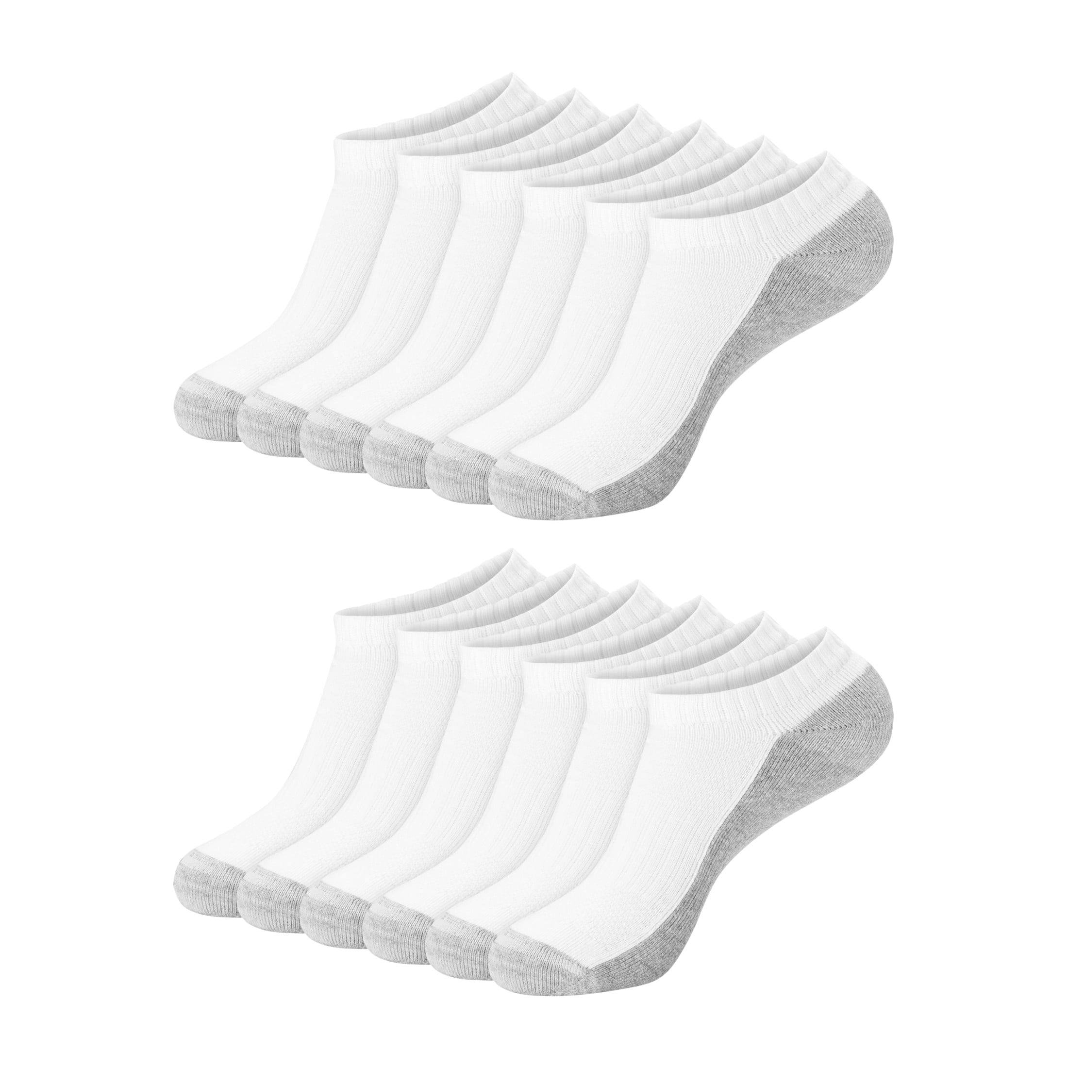 Hanes Mens No-Show Socks Pack, 12 Pack, X-Temp, Odor Protection ...