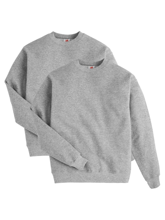 EcoSmart Men's Fleece Sweatshirt, Value 2-Pack (Big & Tall Sizes Available) Light Steel 3XL