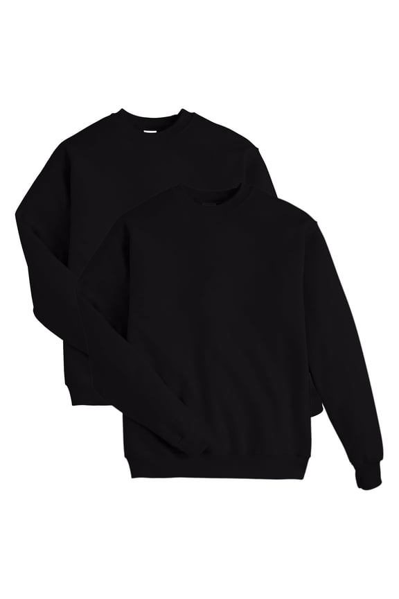 EcoSmart Men's Fleece Sweatshirt, Value 2-Pack (Big & Tall Sizes Available) Black 3XL