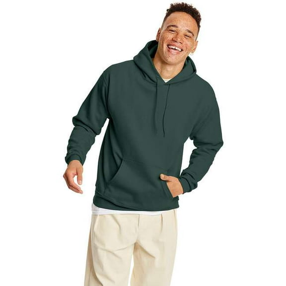 Hanes Mens Ecosmart Hooded Sweatshirt, 3XL, Athletic Dark Green