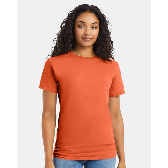Hanes Mens Essential-T T-Shirt, S, Texas Orange