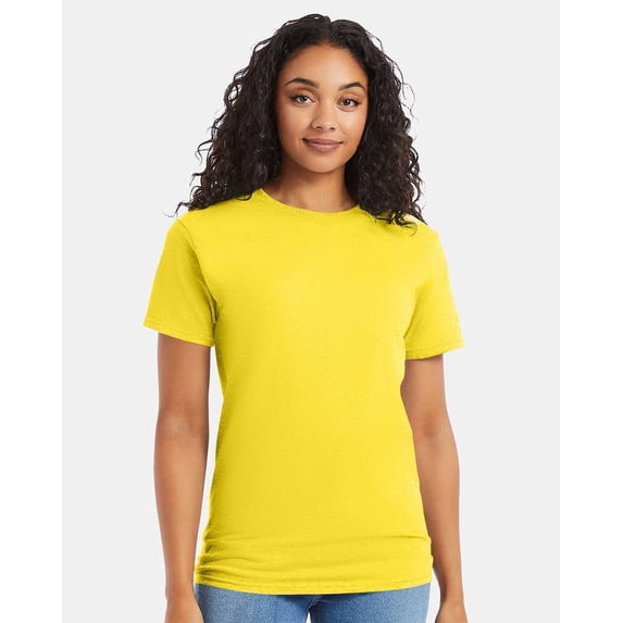 Hanes Mens Essential-T T-Shirt, XL, Athletic Yellow