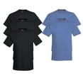 thumbnail image 1 of Hanes Mens Everyday Short Sleeve Crewneck T-Shirt (Pack of 5) (3 Black / 2 Denim Blue), 1 of 1