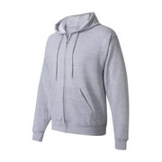 Hanes Mens Full-Zip Eco-Smart Hoodie XX-Large Light Steel