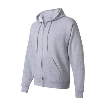 Hanes Mens Full-Zip Eco-Smart Hoodie XX-Large Light Steel