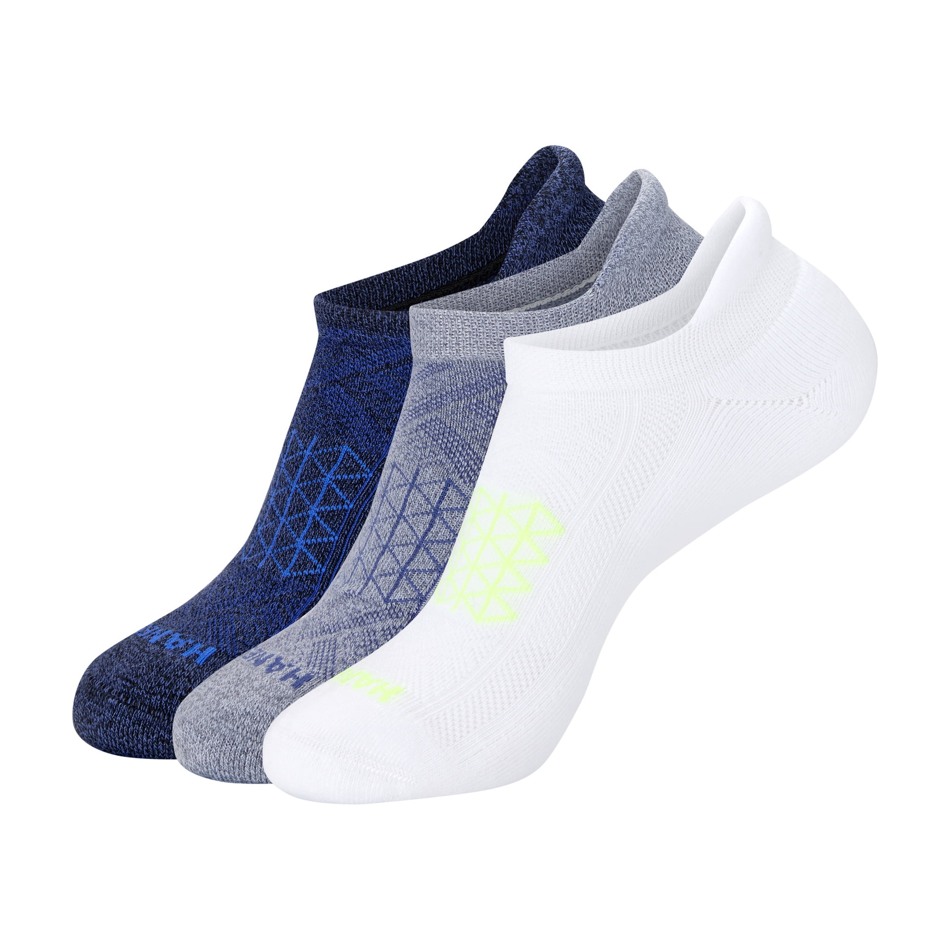 Hanes Mens Heel Shield Socks, Cushioned, Absolute Comfort, 3-Pack, Size 6-12, White