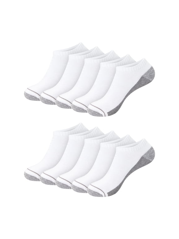 Mens Low-Cut Socks Pack, 10-Pack, Max Cushioned Moisture-Wicking Sock