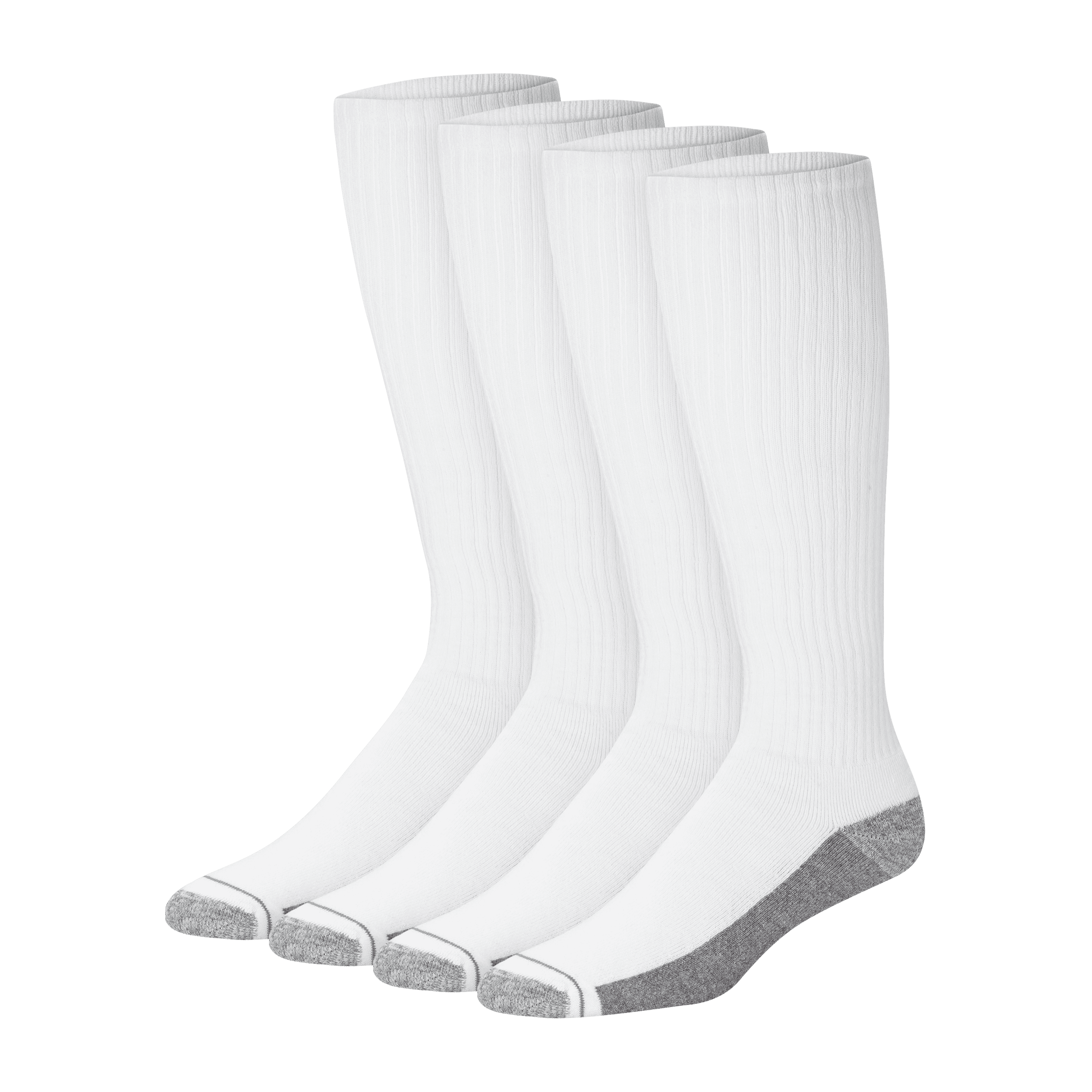 Hanes Mens Over-the-Calf Socks, Max Cushion, Cool Comfort, 4-Pack, Size 6-12