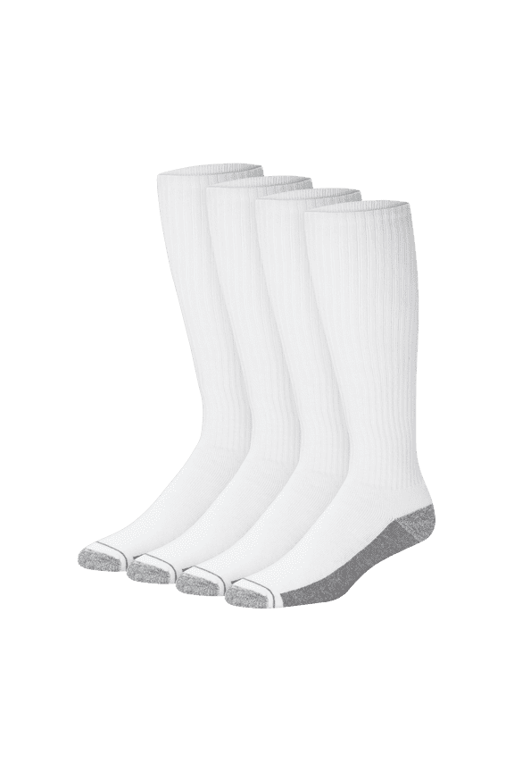 Mens Over-the-Calf Socks, Max Cushion, Cool Comfort, 4-Pack, Size 6-12