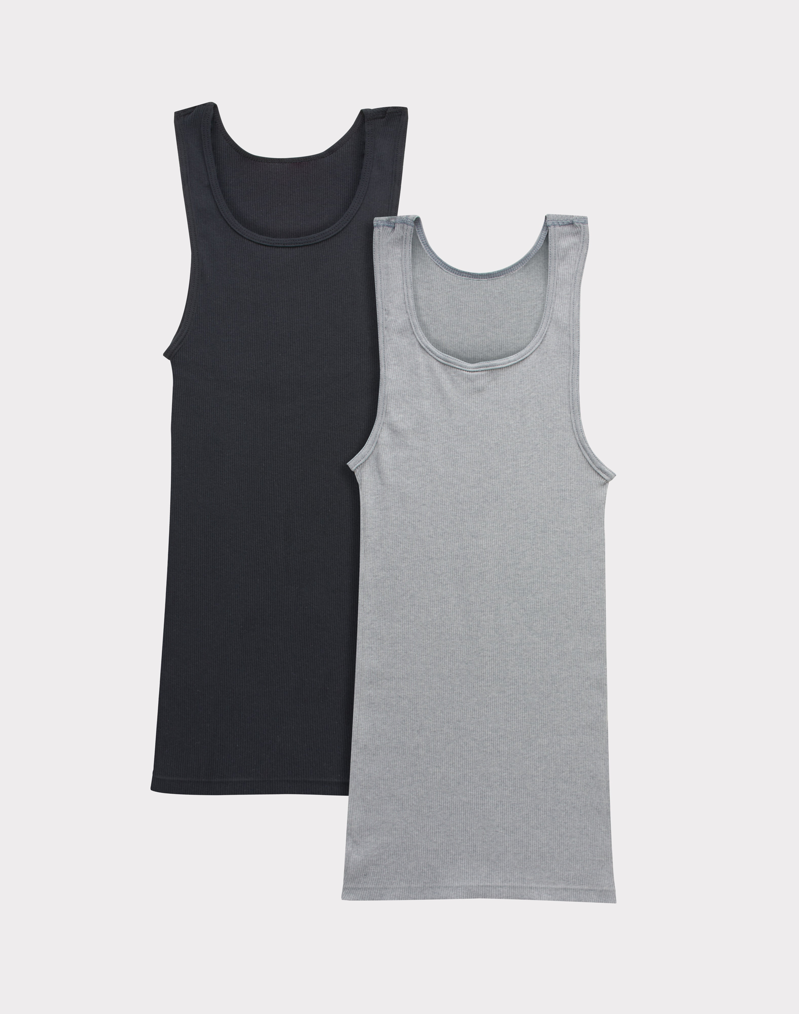 Hanes Mens MoistureWicking Cotton Tank Undershirts 2Pack