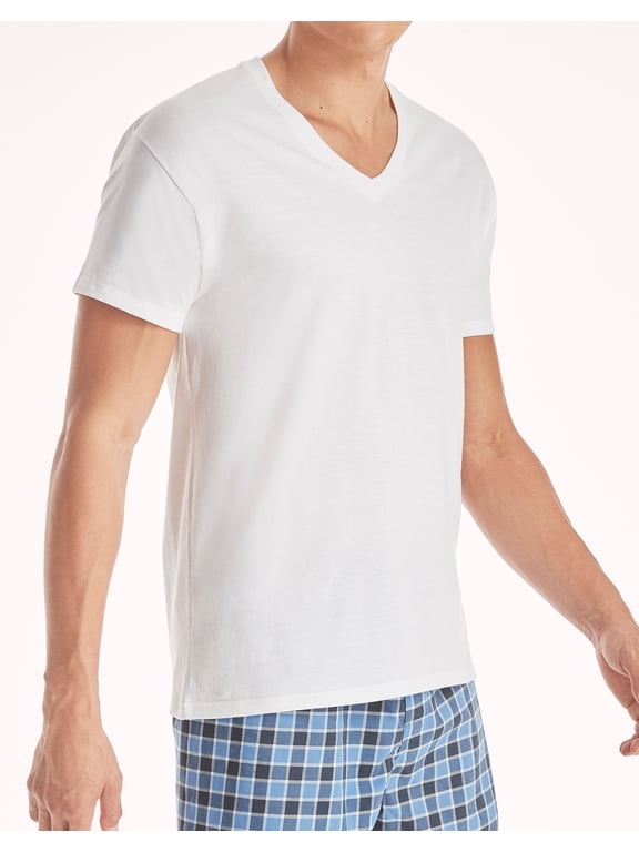 Mens Moisture-Wicking V-Neck Undershirt 3-Pack