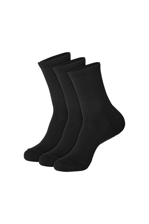 Mens Hanes Men's Crew Socks, 3-Pack, Moves Impact Zone Cushioned Crew Socks, Shoe Sizes 6-12