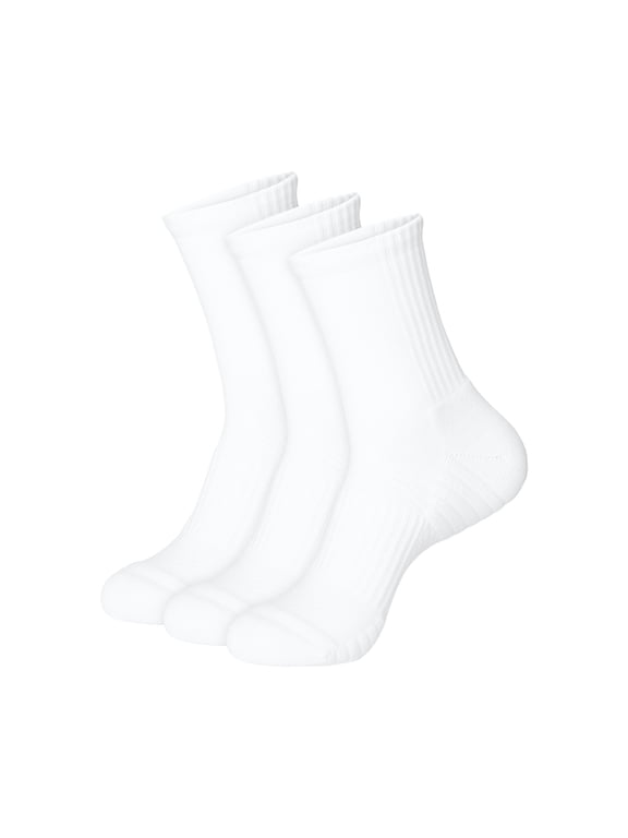 Mens Crew Socks, 3-Pack, Moves Impact Zone Cushioned Crew Socks, Shoe Sizes 6-12