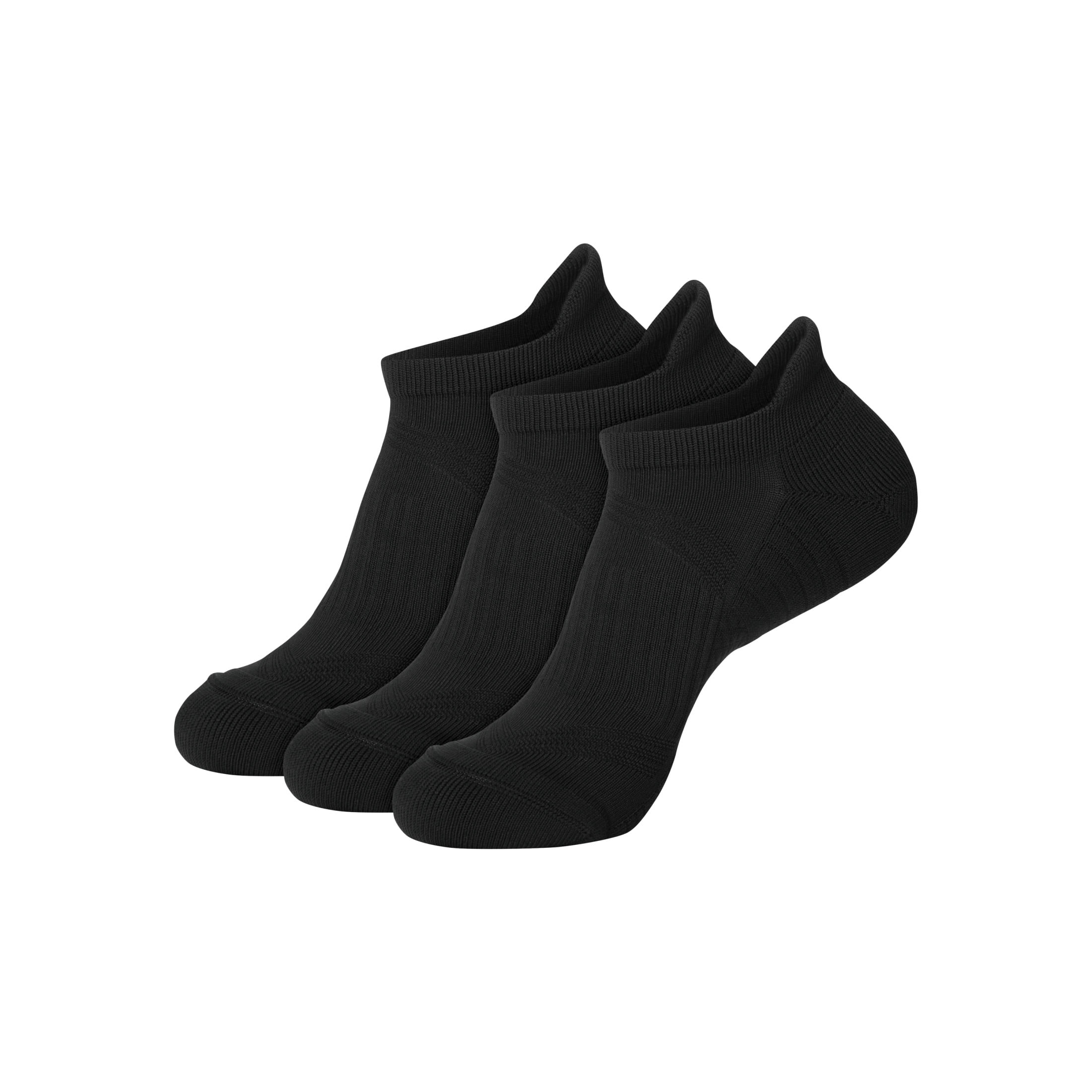 Hanes Mens No-Show Socks Pack with Heel Shield, 3-Pack, Moves Impact Zone Cushion, Shoe Sizes 6-12