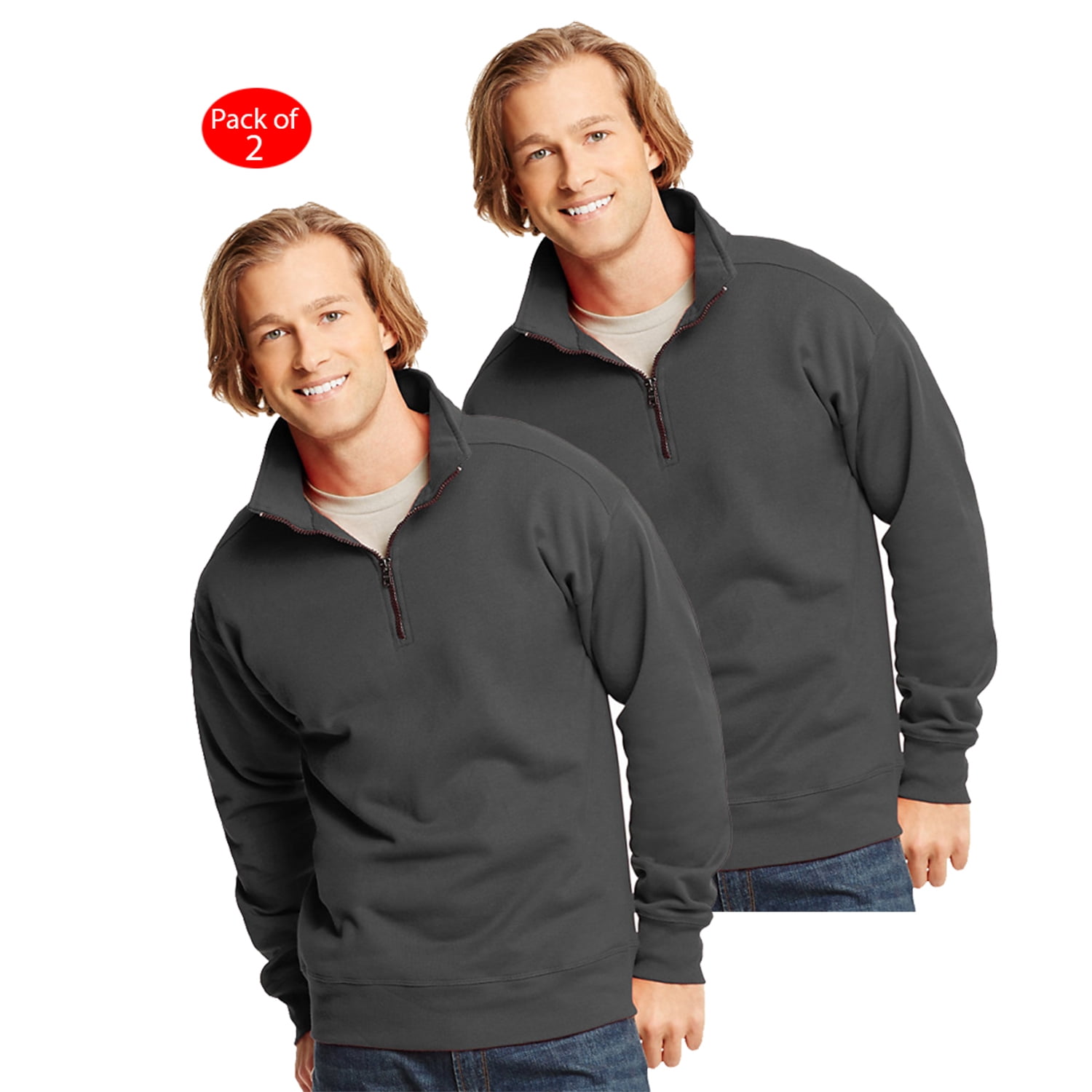 Hanes nano quarter zip sweatshirt outlet