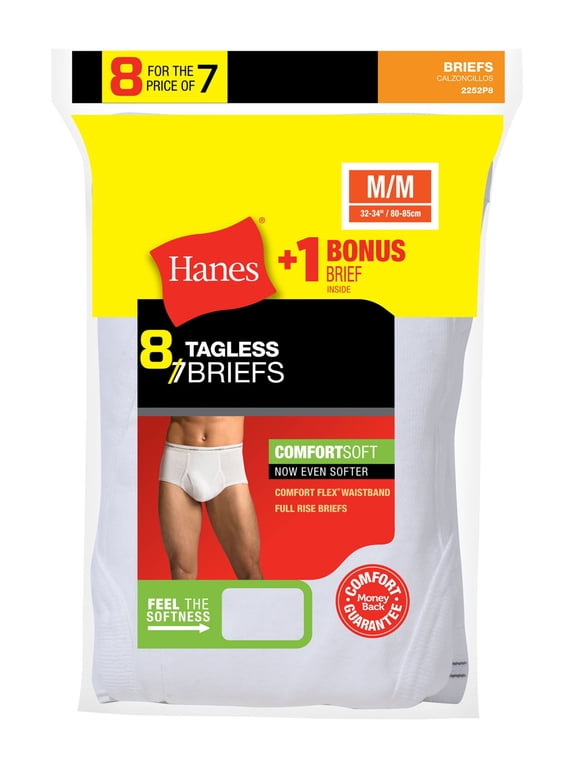 Men's No Ride Up Brief 8-Pack Includes 1 Free Bonus Brief