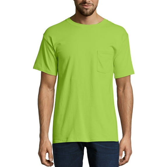 Hanes Mens Premium Beefy-T Cotton Short Sleeve T-Shirt with Pocket