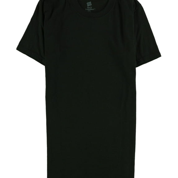 Hanes Mens SS Basic T-Shirt, Black, Small