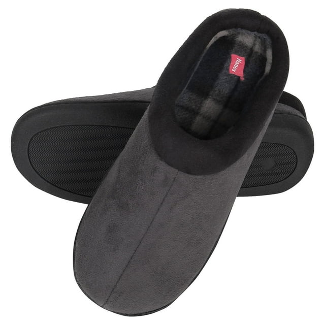 Hanes Mens Slip On Clog Slipper House Shoes with Indoor/Outdoor Sole ...