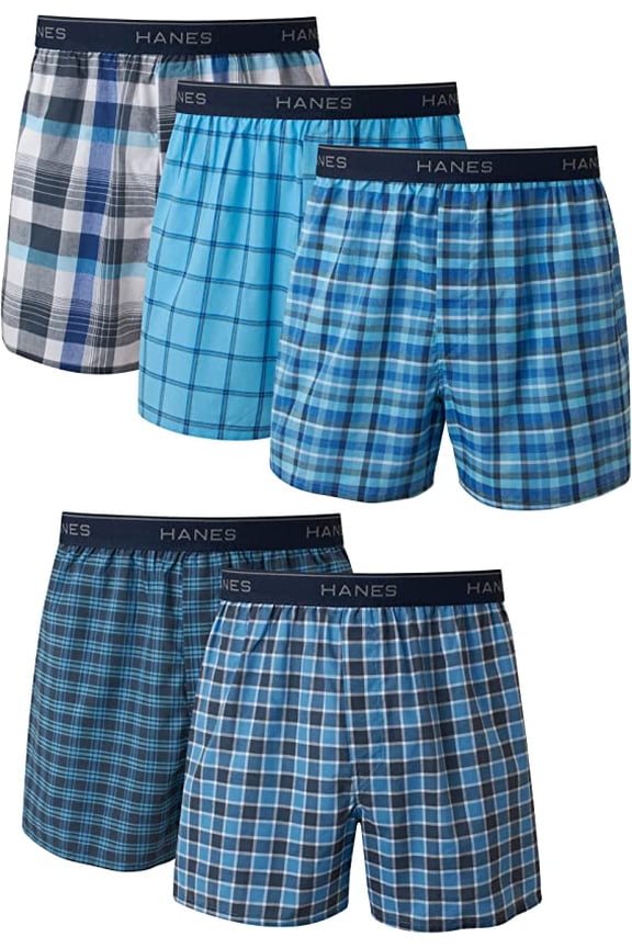 Mens Tagless Boxer With Exposed Waistband Multi-Packs