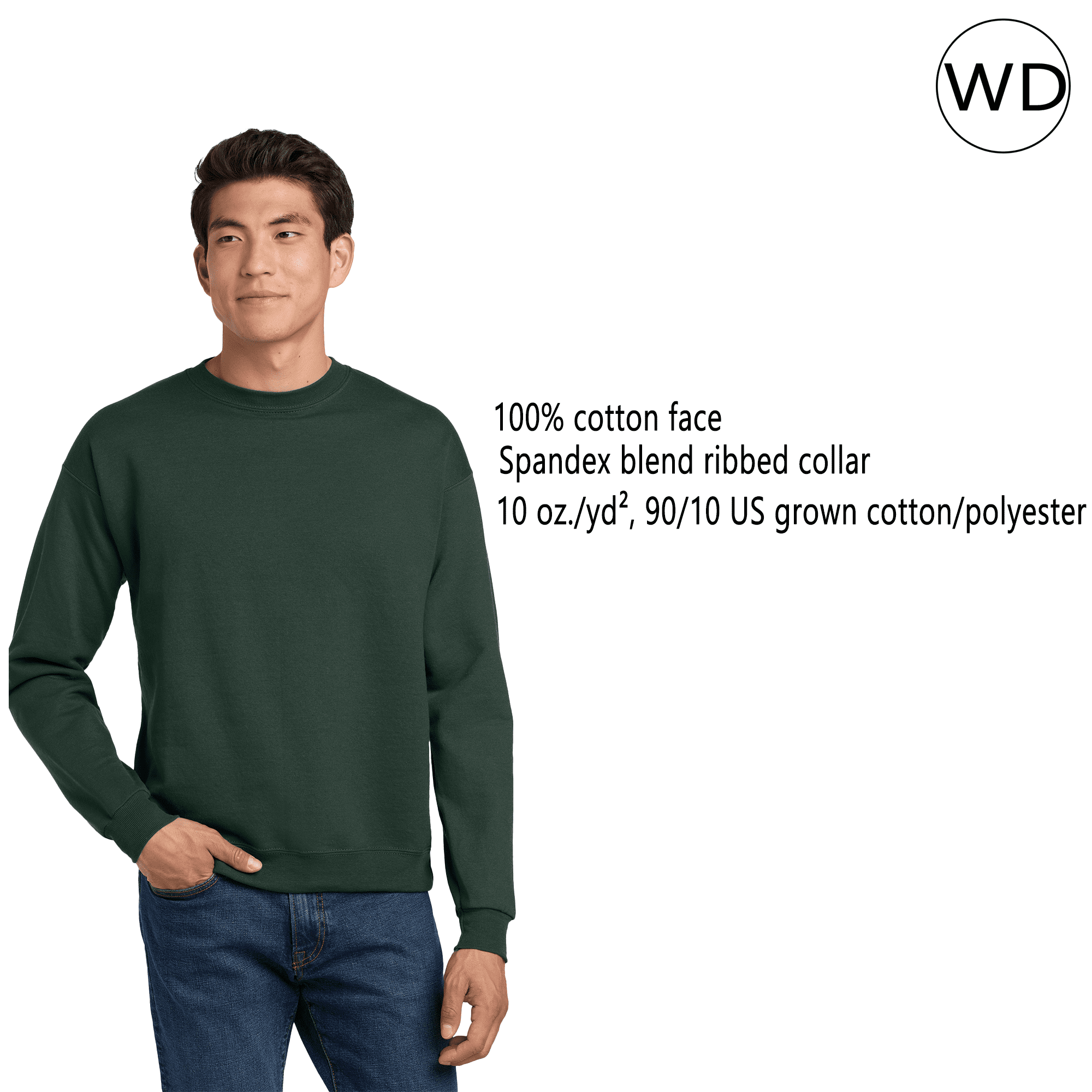 Essence - Men's Crew Neck Sweatshirt in Forest