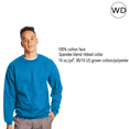 thumbnail image 1 of Hanes Mens Ultimate Cotton Crewneck Sweatshirt -WD60 Heavyweight Fleece Sweatshirt, (L Teal), 1 of 5