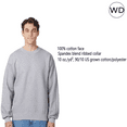 thumbnail image 1 of Hanes Mens Ultimate Cotton Crewneck Sweatshirt -WD60 Heavyweight Fleece Sweatshirt, (XL Light Steel), 1 of 5