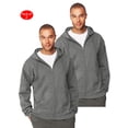 thumbnail image 1 of Hanes Mens Ultimate Cotton; Heavyweight Full Zip Hoodie, Color: Charcoal Heather, Size: S --- PACK OF 2 (Men's Athleticwear - Original Company Packing), 1 of 1