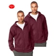 thumbnail image 1 of Hanes Mens Ultimate Cotton; Heavyweight Full Zip Hoodie, Color: Maroon, Size: XL --- PACK OF 2 (Men's Athleticwear - Original Company Packing), 1 of 1