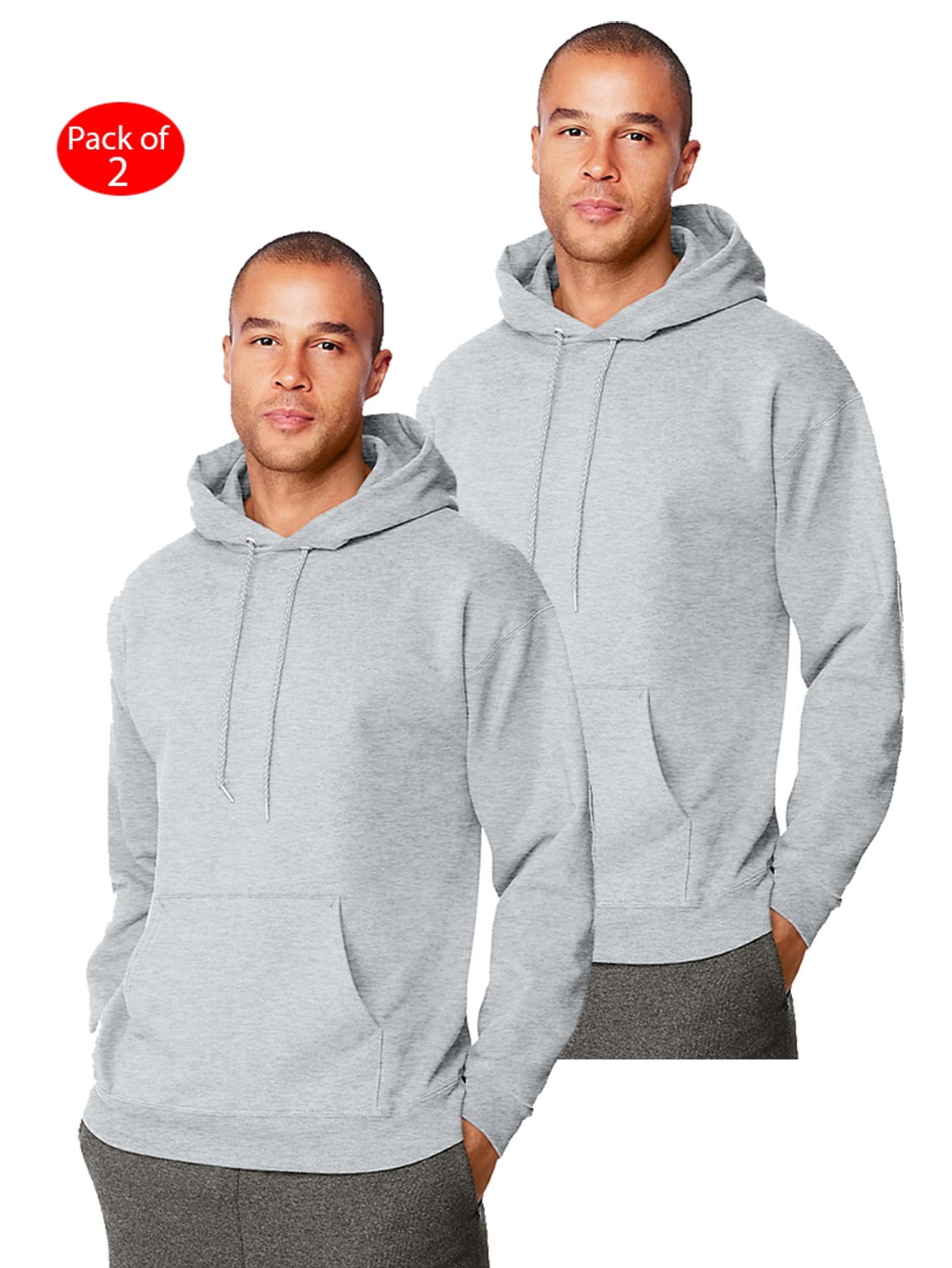 Hanes Mens Ultimate Cotton; Heavyweight Pullover Hoodie, Color: Ash, Size:  L --- PACK OF 2 (Men's Athleticwear - Original Company Packing) - Walmart  Business Supplies