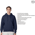 thumbnail image 1 of Hanes Mens Ultimate Cotton Hooded Sweatshirt Heavyweight Fleece Lined Hood Pullover Hoodie -WD17 (Navy L), 1 of 5