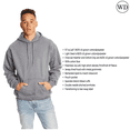thumbnail image 1 of Hanes Mens Ultimate Cotton Hooded Sweatshirt Heavyweight Fleece Lined Hood Pullover Hoodie -WD17 (Oxford Grey 2XL), 1 of 5