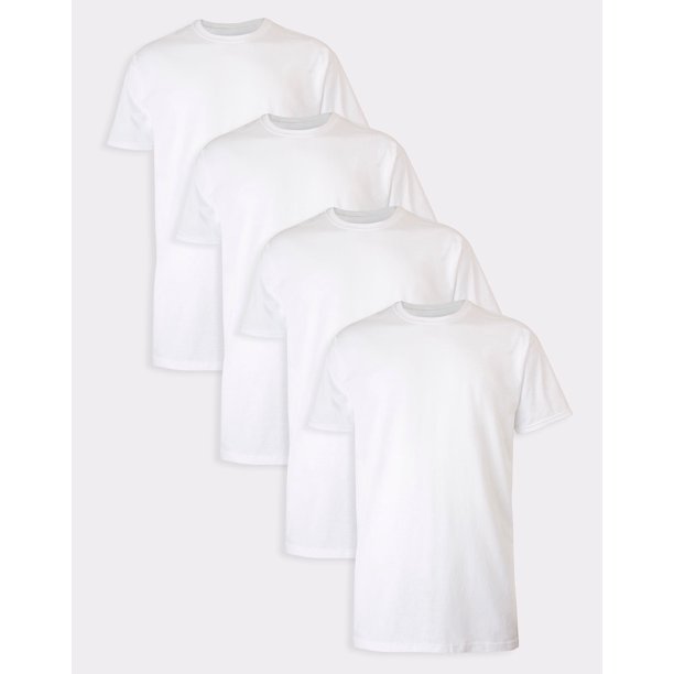 Hanes Mens Ultimate Tall Soft and Breathable Crewneck Undershirt 4-Pack ...