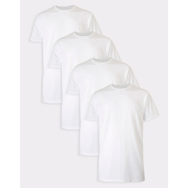 Hanes Mens Ultimate Tall Soft and Breathable Crewneck Undershirt 4Pack