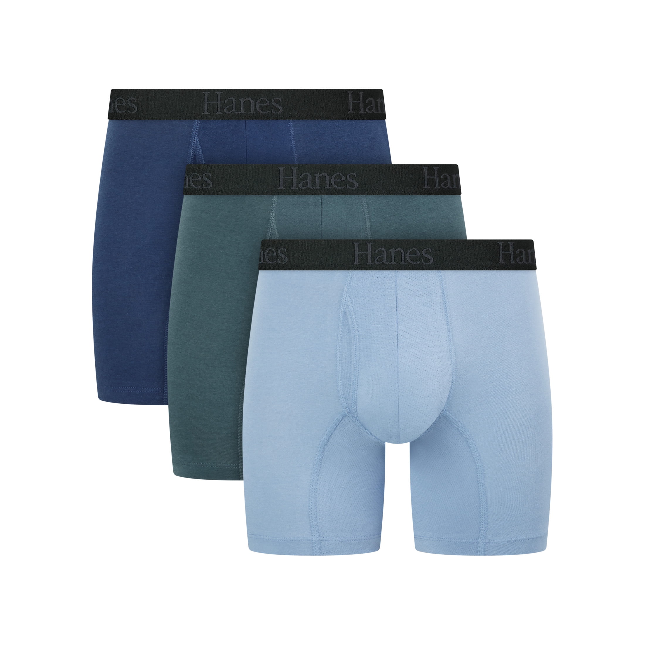 Hanes Mens Underwear Boxer Briefs, 3-Pack, Comfort Flex Fit, Cotton Stretch CFFBD3