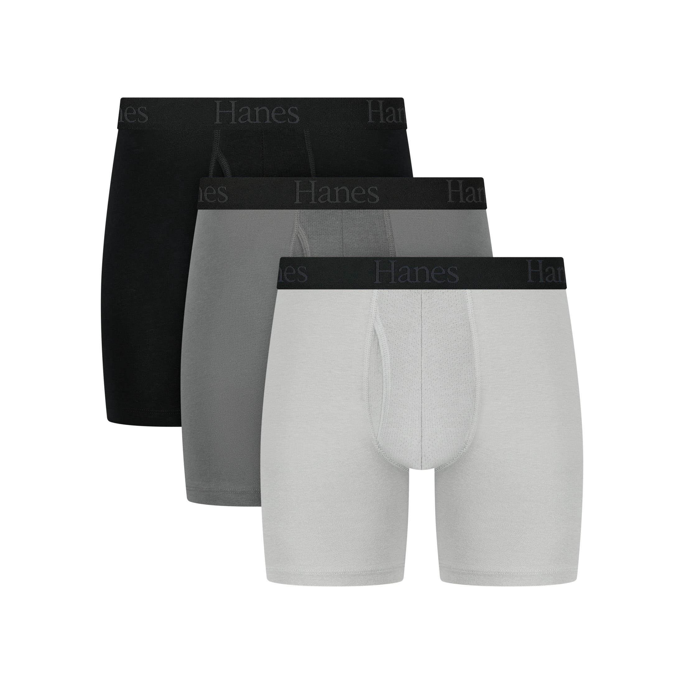 Hanes Mens Underwear Boxer Briefs, 3-Pack, Comfort Flex Fit Total Support Pouch CFFSF3